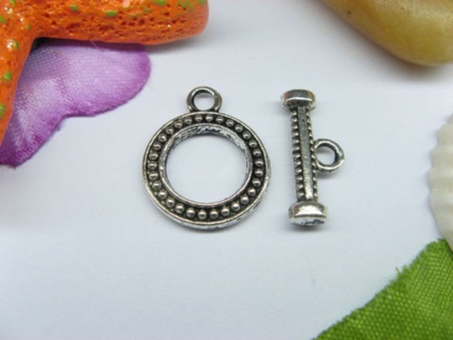 50sets Metal Circle Toggle Clasp yw-ac-tc34