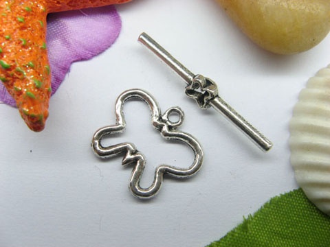 50sets Metal Butterfly Toggle Clasp yw-ac-tc39 - Click Image to Close