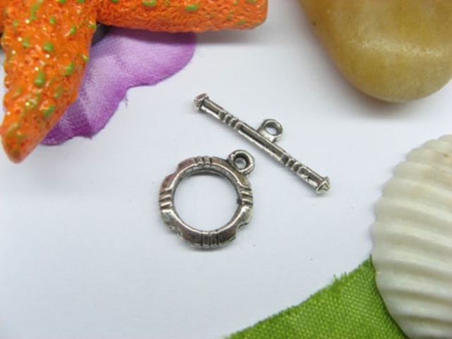 50sets Metal Knotted Circle Toggle Clasp yw-ac-tc48