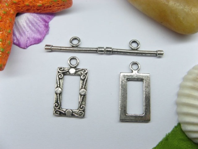 50sets Metal Rectangular Toggle Clasp yw-ac-tc51