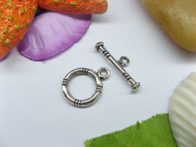 50sets Metal Circle Toggle Clasp yw-ac-tc62