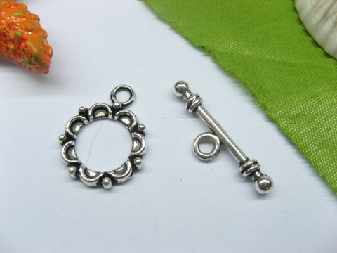 50sets Metal Flower Toggle Clasp yw-ac-tc7 - Click Image to Close