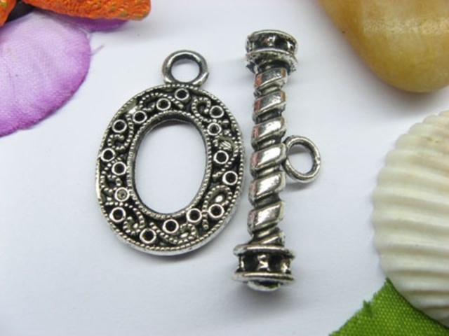 20sets Metal Oval Toggle Clasp yw-ac-tc74 - Click Image to Close