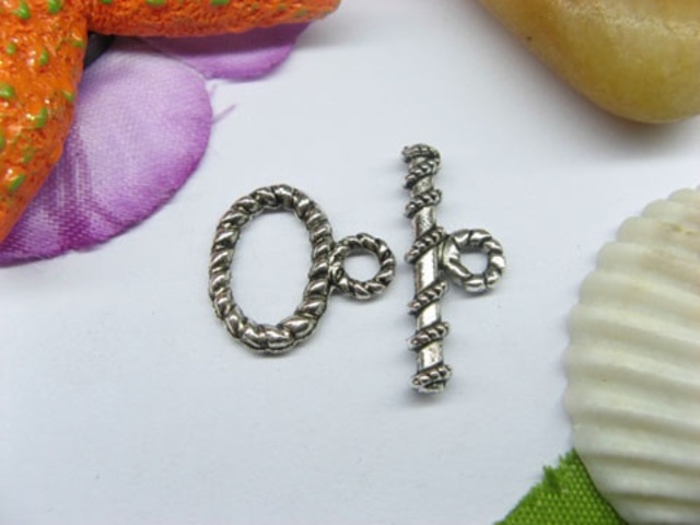 50sets Metal Twisted Oval Toggle Clasp yw-ac-tc79 50sets Metal Twisted Oval Toggle Clasp yw-ac-tc79