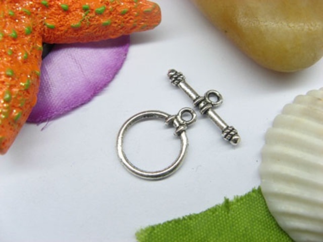 50sets Metal Circle Toggle Clasp yw-ac-tc85