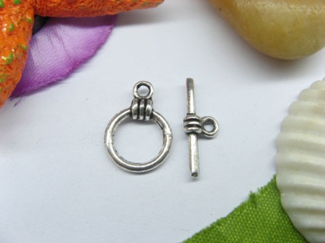 100sets Metal Small Circle Toggle Clasp yw-ac-tc90