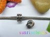 10 White-K Plated Round Stopper Bead Clip Fit European Beads Cha 10 White-K Plated Round Stopper Bead Clip Fit European Beads Cha