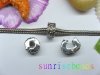 10 White-K Plated "S" Stopper Bead Clip Fit European Beads Charm 10 White-K Plated "S" Stopper Bead Clip Fit European Beads Charm