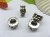 50pcs Tibetan Silver Short lines Barrel Beads European Design 50pcs Tibetan Silver Short lines Barrel Beads European Design