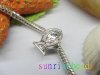 10pcs Silver Plated Screw Fish Beads European Design 10pcs Silver Plated Screw Fish Beads European Design