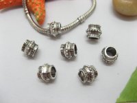 20pcs Tibetan Silver Barrel Beads European Design Yw-pa-mb42
