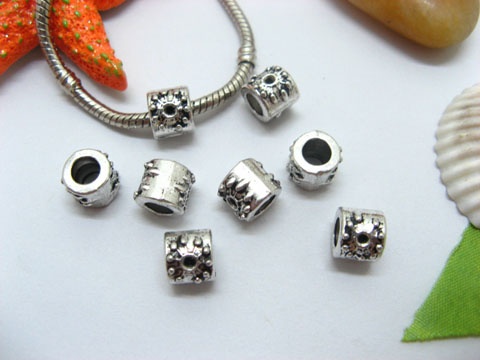 20pcs Tibetan Silver Barrel Beads Fit European Beads Yw-pa-mb10 - Click Image to Close