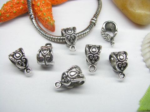 20pcs Tibetan Silver Spacer Beads with loop Fit European Beads - Click Image to Close