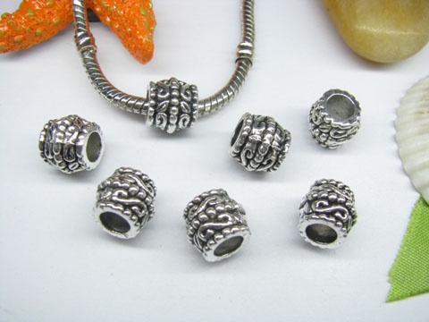 20pcs Tibetan Silver Barrel Beads Fit European Beads yw-pa-mb159 - Click Image to Close