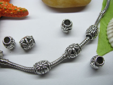 20pcs Tibetan Silver Barrel Beads Fit European Beads yw-pa-mb163 - Click Image to Close