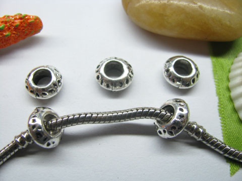 20pcs Tibetan Silver Circle Beads Fit European Beads yw-pa-mb164 - Click Image to Close
