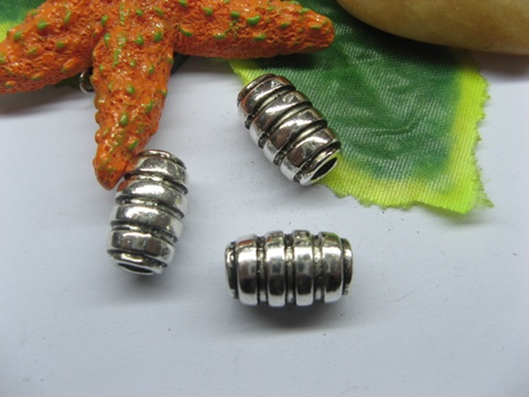 20pcs Tibetan Silver Spirally Barrel Beads European Design - Click Image to Close
