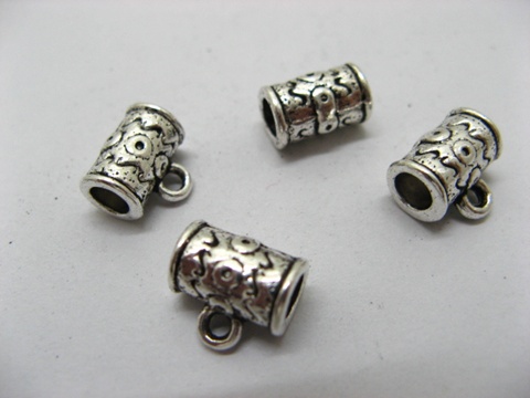 20pcs Tibetan Silver Barrel Bail Beads European Design - Click Image to Close
