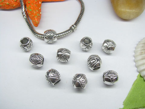 20pcs Tibetan Silver Barrel Beads European Design Yw-pa-mb72 - Click Image to Close