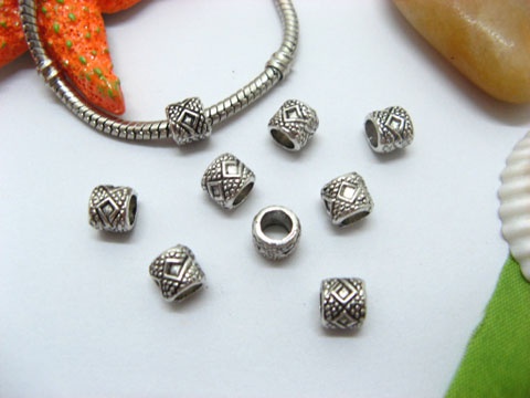 20pcs Tibetan Silver Barrel Beads European Design Yw-pa-mb8 - Click Image to Close