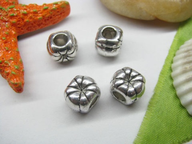 20pcs Tibetan Silver Barrel Beads European Design Yw-pa-mb95 20pcs Tibetan Silver Barrel Beads European Design Yw-pa-mb95
