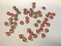 50 pcs RED HEART floating charm