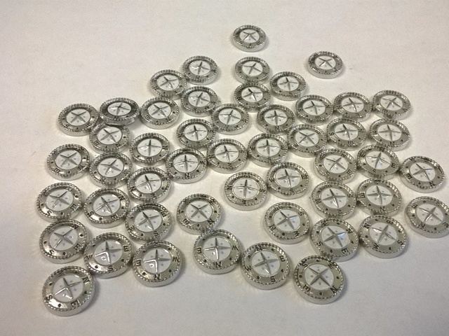 50 pcs COMPASS floating charm