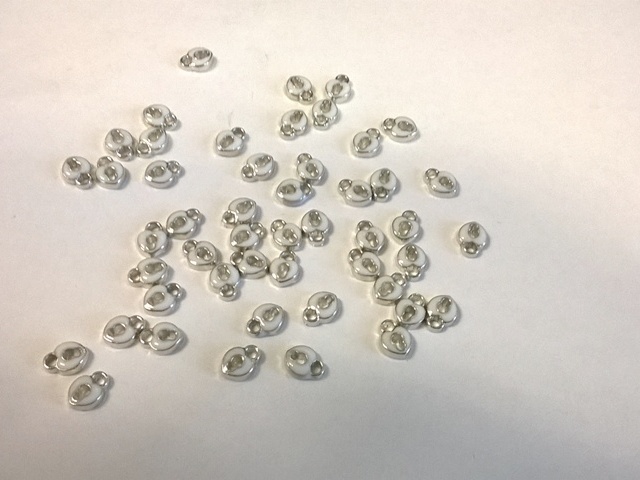 50 pcs WHITE HEART floating charm