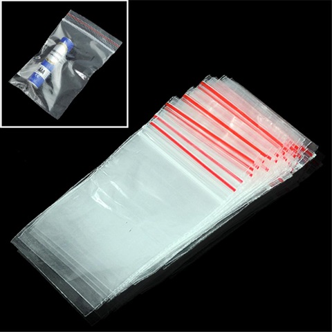 500Pcs Zip-Lock Plastic Bag 8x6cm Size Resealable - Click Image to Close